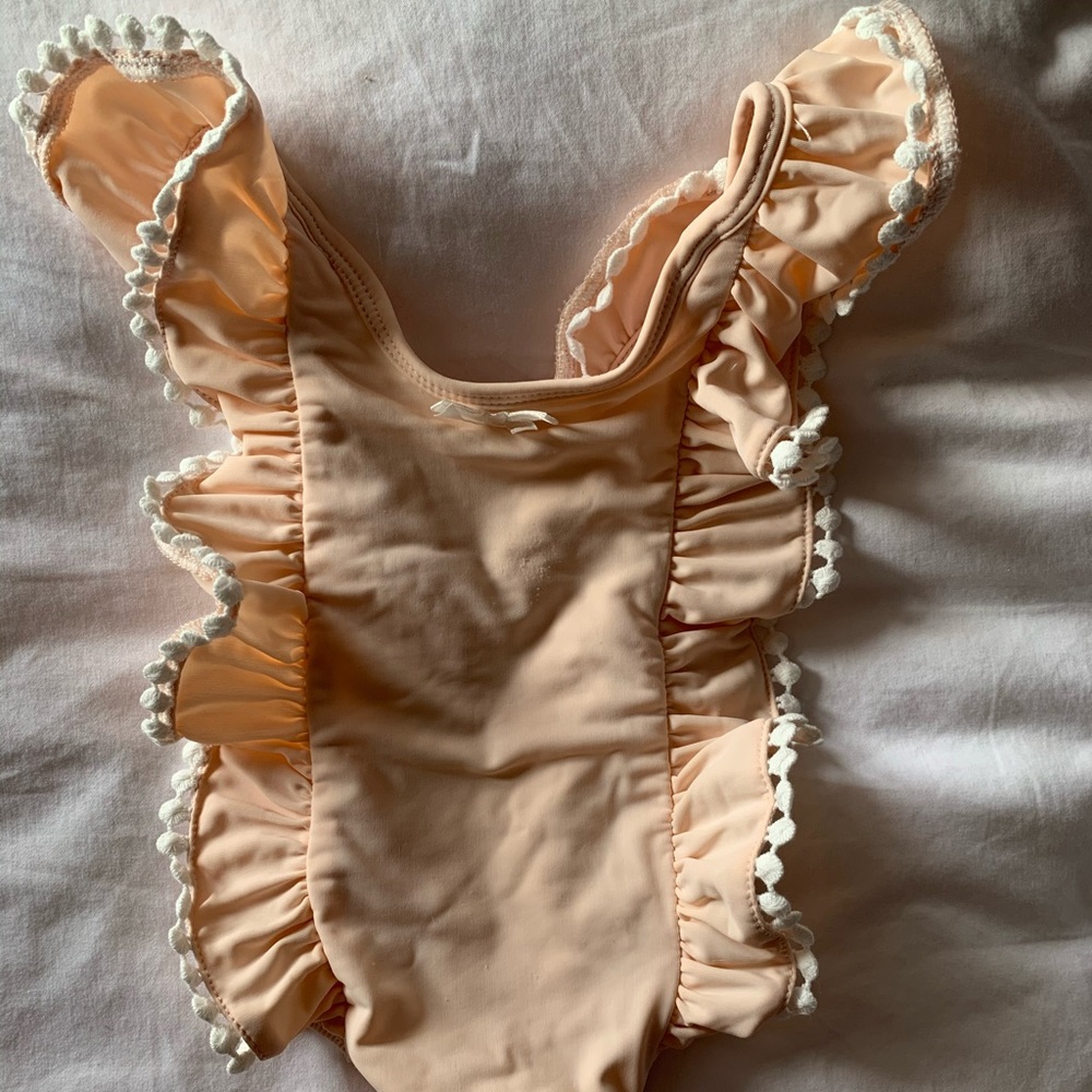 Miniclasix Ruffle One-Piece Swim for Baby, 6-9M